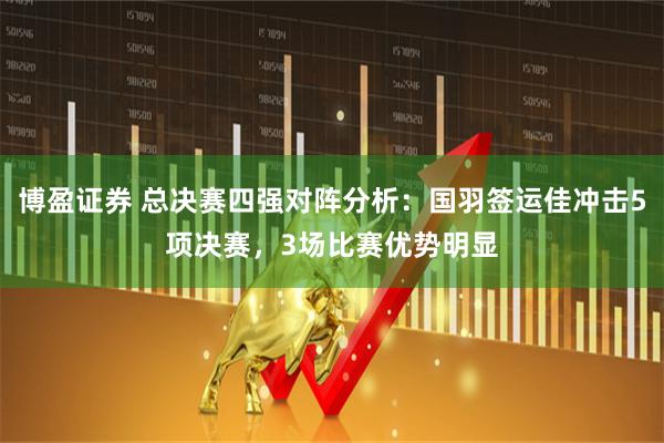 博盈证券 总决赛四强对阵分析：国羽签运佳冲击5项决赛，3场比赛优势明显